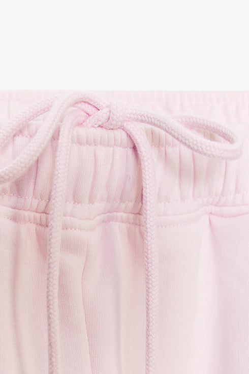 ZARA BASIC STRAIGHT FLEECE TROUSERS WITH ADJUSTABLE HEM